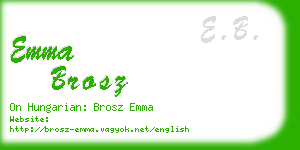 emma brosz business card